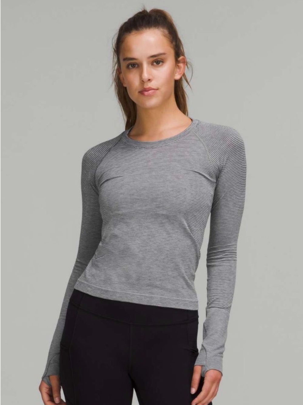 Lululemon Swiftly Tech Long Sleeve Shirt 2.0 *Race Length Gray Size 4